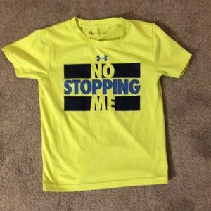 Neon green dri-fit Under Armour shirt
